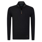 Golfer Textured Half-Zip Pullover // Dark Gray (3XL)