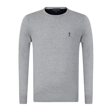 Patcher Pullover + Arm Patch // Light Gray + Navy (S)