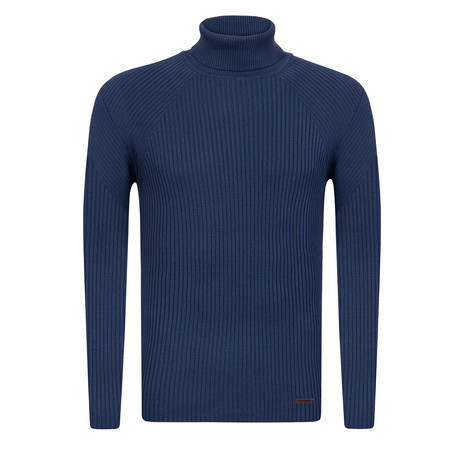 Ola Turtleneck Slim Fit Pullover // Indigo (S)