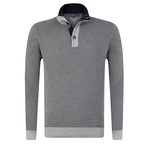 Towy Buttoned Pullover // Gray Melange + Anthracite (3XL)