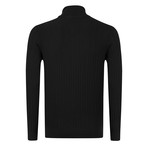 Golfer Textured Half-Zip Pullover // Black (S)