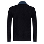 Over Shawl Collar Pullover // Navy (L)