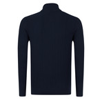 Golfer Textured Half-Zip Pullover // Light Navy (S)