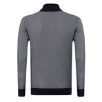 Towy Buttoned Pullover // Navy + Ecru (M)
