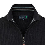 Golfer Textured Half-Zip Pullover // Dark Gray (XL)