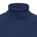 Ola Turtleneck Slim Fit Pullover // Indigo (L)