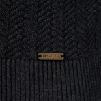 Golfer Textured Half-Zip Pullover // Dark Gray (XL)