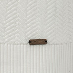 Golfer Textured Half-Zip Pullover // Ecru (S)