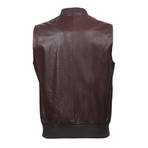 Leather Puffer Vest // Black (XS)