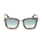 Tom Ford // Women's Lara Sunglasses // Gray Havana + Blue Mirror