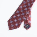 Bruno Piatelli Square Geometric Tie // Red