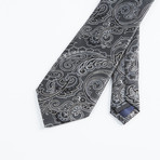 Bruno Piattelli Paisley Tie // Black