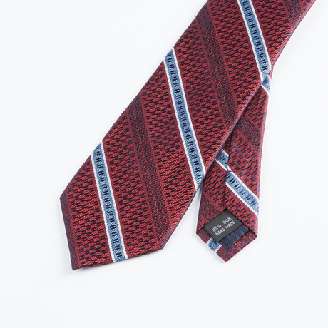 Bruno Piattelli Shaded Stripe Tie // Burgundy