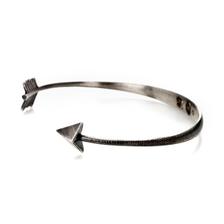 Sterling Silver Made In Italy Arrow Bangle Bracelet