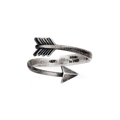 Sterling Silver Made In Italy Upset Arrow Ring