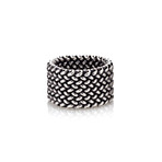 Made In Italy Sterling Silver Mesh Ring // Silver (Size 7)