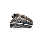 Sterling Silver Made In Italy Fede Feather Ring