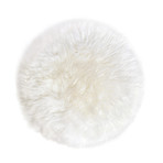 New Zealand Sheepskin Stool // Wooden Legs (Taupe)