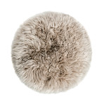 New Zealand Sheepskin Stool // Wooden Legs (Taupe)