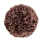 New Zealand Sheepskin Stool // Wooden Legs (Taupe)