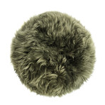 New Zealand Sheepskin Stool // Wooden Legs (Taupe)