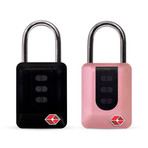 TSA Travel Luggage Lock // Pack of 2 // Black + Rose Gold