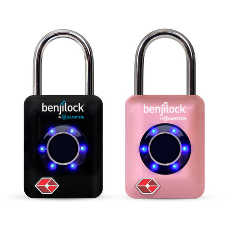 TSA Travel Luggage Lock // Pack of 2 // Black + Rose Gold