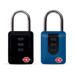 TSA Travel Luggage Lock // Pack of 2 // Black + Navy Blue