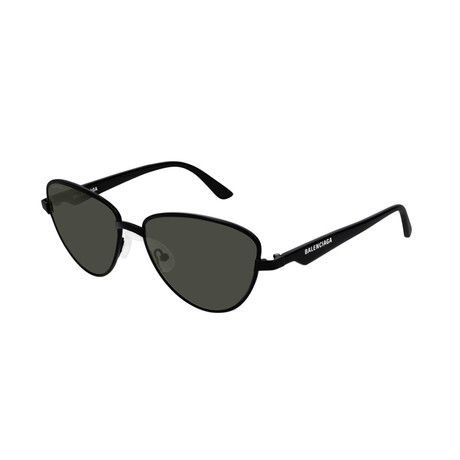 Balenciaga // Women's Logo Cat-Eye Sunglasses // Black