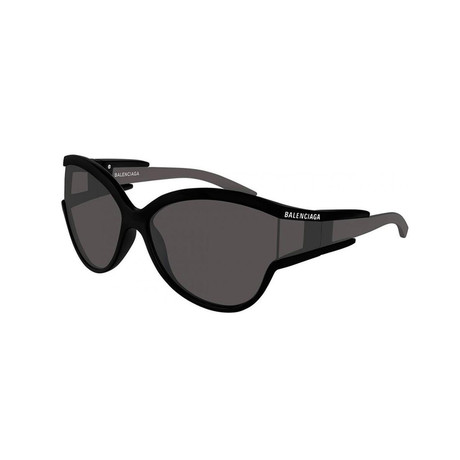 Balenciaga // Women's Logo Wrapping Cat-Eye Sunglasses // Gray