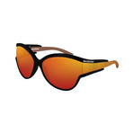 Balenciaga // Women's Logo Wrapping Cat-Eye Sunglasses // Orange