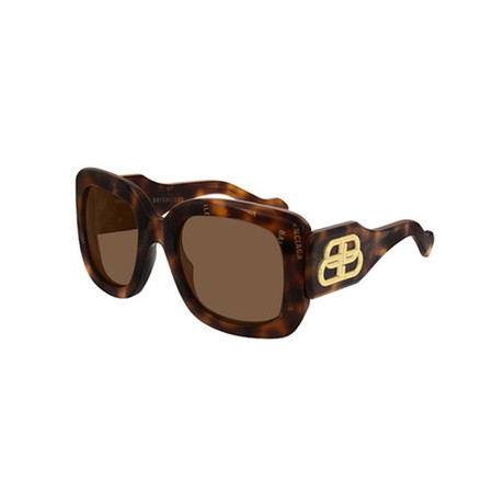 Balenciaga // Men's BB Curvy Sunglasses // Brown