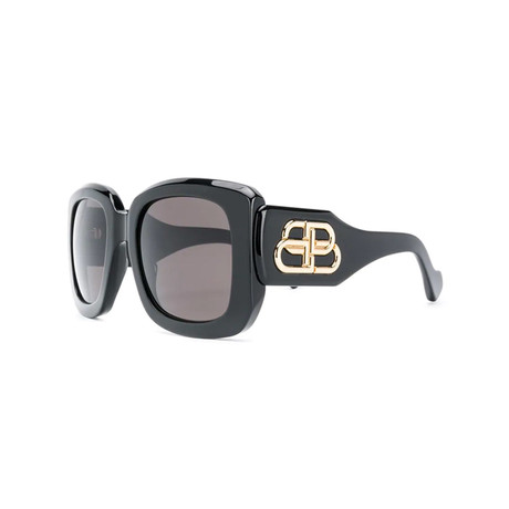 Balenciaga // Men's BB Curvy Sunglasses // Black