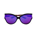 Balenciaga // Women's Logo Wrapping Cat-Eye Sunglasses // Purple