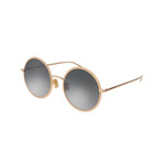 Boucheron // Men's Round Twist Chain Aviator Sunglasses // Light Gold