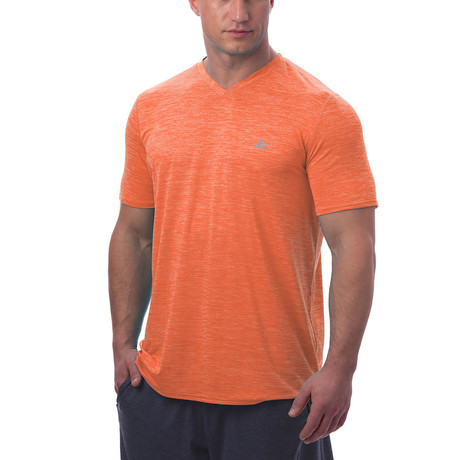 Arctic Cool Instant Cooling Short Sleeve V-Neck Shirt // Charged Coral Twist (Small)