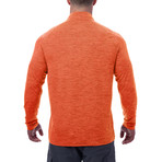 Arctic Cool Instant Cooling 1/4 Zip Long Sleeve Shirt // Charged Coral Twist (Small)