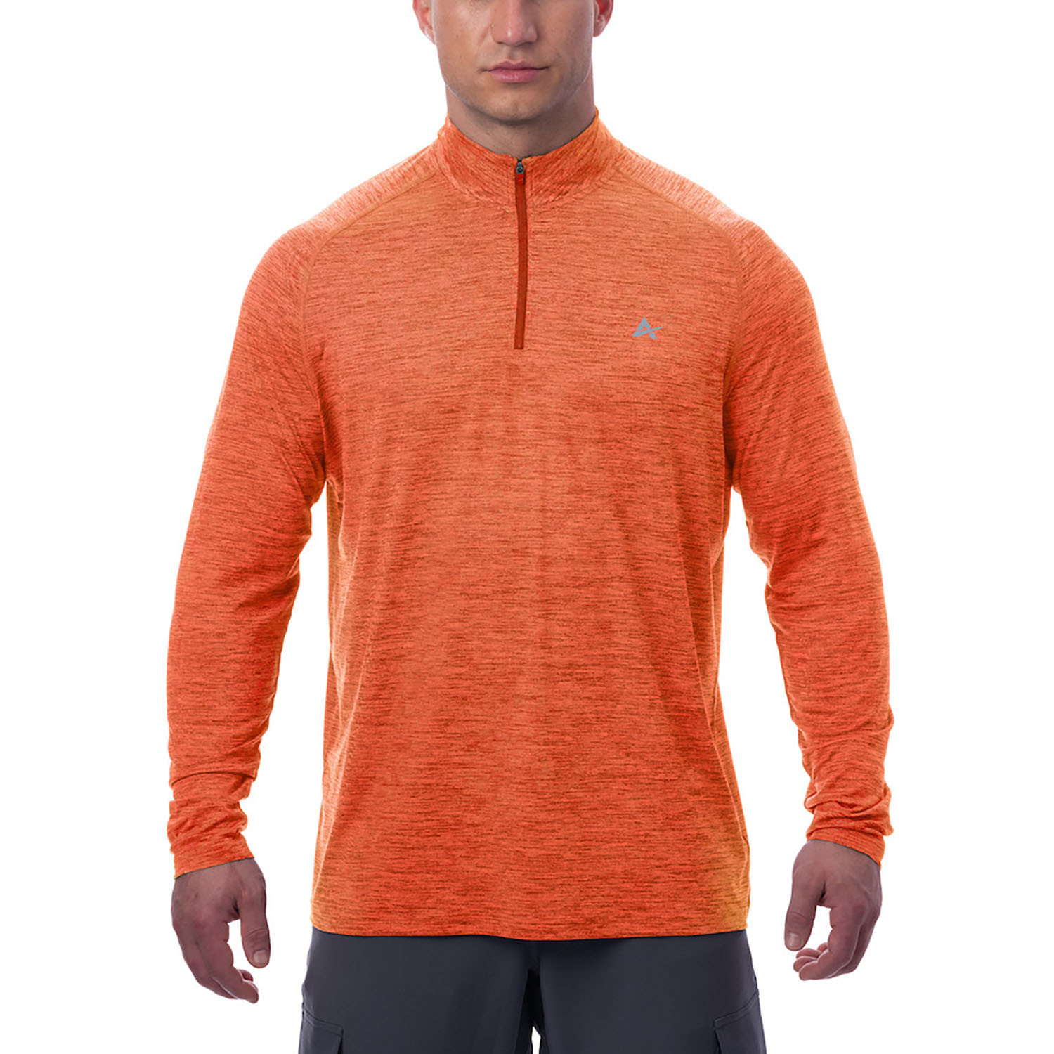 Arctic Cool Instant Cooling 1/4 Zip Long Sleeve Shirt // Charged Coral ...