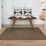 Washable Rug + Nonslip Pad // Solid Textured Espresso (3' x 5')