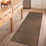 Washable Rug + Nonslip Pad // Solid Textured Espresso (3' x 5')