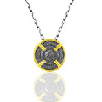 Lindiskjöldr Shield Necklace // Yellow Gold (22")