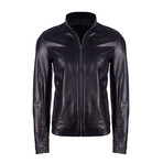 Carson Leather Jacket // Black Vegetal (M)