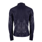 Carson Leather Jacket // Navy Vegetal (S)