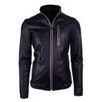 Alexander Leather Jacket // Black Jumbo (L)