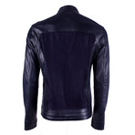 Frank Leather Jacket // Navy Jumbo (M)