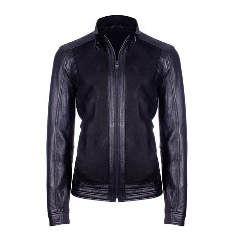 Frank Leather Jacket // Black Vegetal (S)