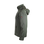 Hooded Cresta Zip-Up Jacket // Green (L)