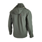 Hooded Cresta Zip-Up Jacket // Green (S)