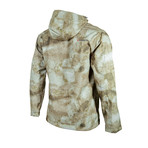 Camo Hooded Zip Jacket // Light Brown (XS)