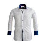 Amedeo Exclusive // Reversible Cuff French Cuff Dress Shirt II // White + Blue (M)